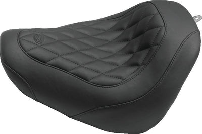 Mustang 06-17 Harley Softail Wide Tire (200mm) Std Touring,Wide Touring Pass Seat w/Studs - Black