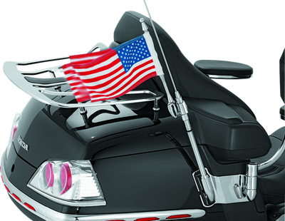 Kuryakyn Antenna Flag Mount With Flag 01-17 GL1800 Chrome