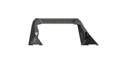 Road Armor 10-19 Dodge 1500 iDentity Headache Rack w/Bedrail Pods/40in Center Light Pod/Raw