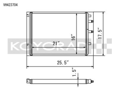 Koyo 15-20 BMW M3/M4 (F80/82/83) / 19-20 M2 Comp. (F87) Alum. High-Perf. Front Mount Heat Exchanger