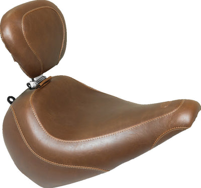 Mustang Harley Low Medallion Sissy Bar Pad (9.5 inch x 9 inch) - Brown