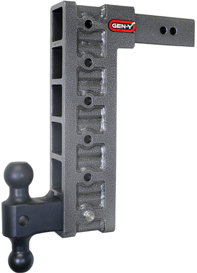 Gen-Y Mega Duty 2.5in Shank 15in Drop 3K TW 21K Hitch w/GH-061 Dual-Ball/GH-0101 Stabilizer Kit