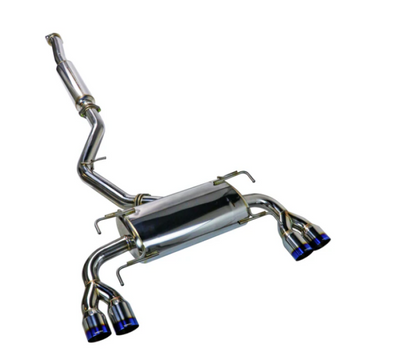 Remark 08-14 Subaru WRX STi GR Hatch Sports Touring Cat-Back Exhaust - Burnt Quad Tips (Resonated)