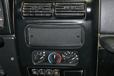 Tuffy Stereo Dash Cutout Cover Plate- Black