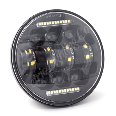 Letric Lighting 5.75in LED Black Diez 10-LED Headlight Dual Horizontal DRL