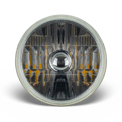 Oracle 7in Sealed Beam Glass Lens Headlight  Non-Halo-Compatible with H4 LED Bulbs