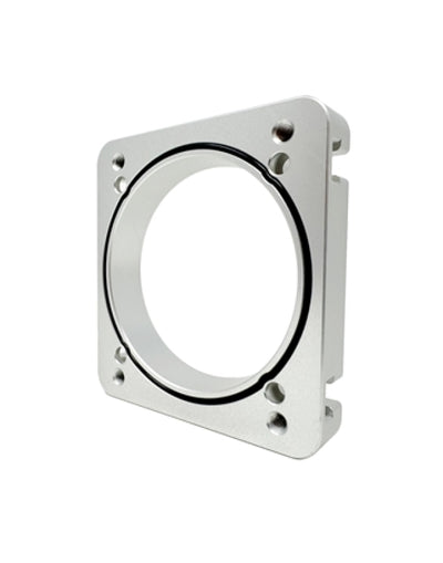 Torque Solution 06-21 Subaru STI EJ Big Bore Manifold Big Bore 76mm Throttle Body Adapter - Silver