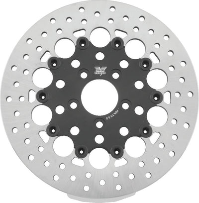 Twin Power 08-Up FLH FLT Rear 11.8 Floating Rotor W/Holes Black
