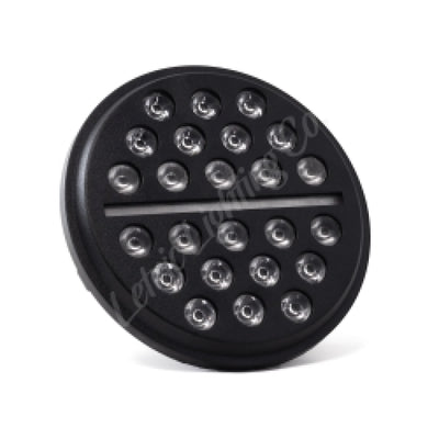 Letric Lighting 7in LED Black Buck-Shot Style Multi-Mini Headlight