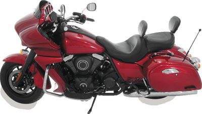 Mustang 08-21 Harley FL Touring Harley Saddlebag Lid Covers Diamond Stitch - Black