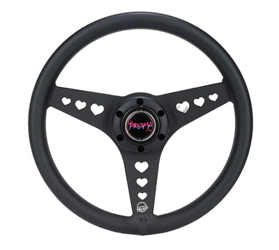 NRG All Aluminum Steering Wheel 330mm - Heart Cut Out- Ergonomic Grip- Anadized Black