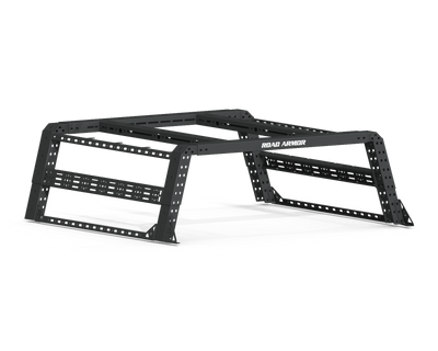 Road Armor Universal 5-1/2-6ft Beds TRECK Adj Bed Rack w/Strap/Up/Low Rails - Tex Blk (w/o Brackets)