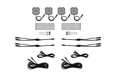 Diode Dyamics Rock Light - Amber/White-  M8 Add-On 4-Pack