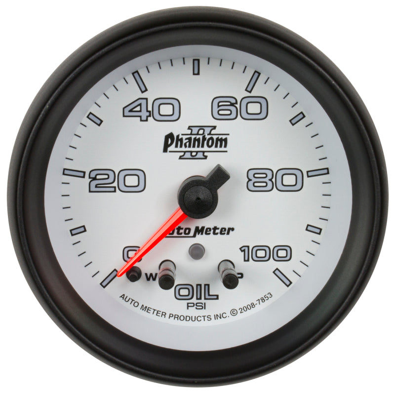 Mach Yeti Racing Autometer Phantom II 2-5/8in 100 PSI Stepper Motor Oil Pressure Gauge ...
