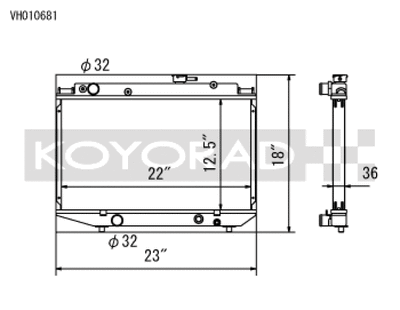 Koyo 84-87 Toyota Corolla RWD w/ 3SGE BEAMS 2.0L Engine Swap Manual Radiator