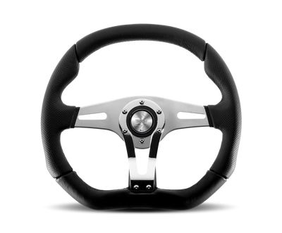 Momo Trek RSteering Wheel - Trek R/350 mm meter - Black AirLeather/Brushed Al Spokes