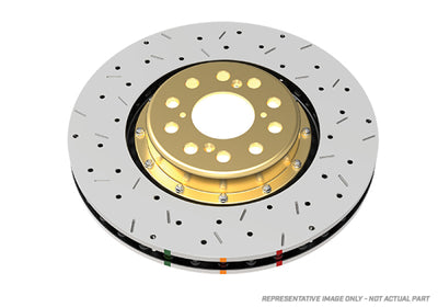 DBA 05-09 Audi A4 Quattro 2.0L Front 5000 Series Drilled & Slotted Rotor w/Gold Hat