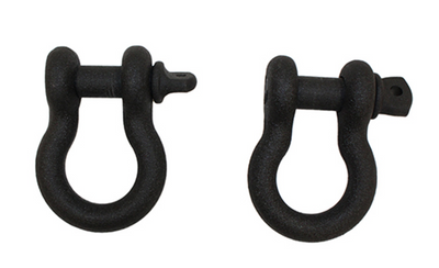 Fishbone Offroad D Ring 3/4In Gloss - Black 2 Piece Set
