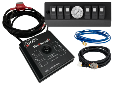 Spod 07-08 Jeep Wrangler JK SourceLT w/ Air Gauge and Amber LED Switch Panel