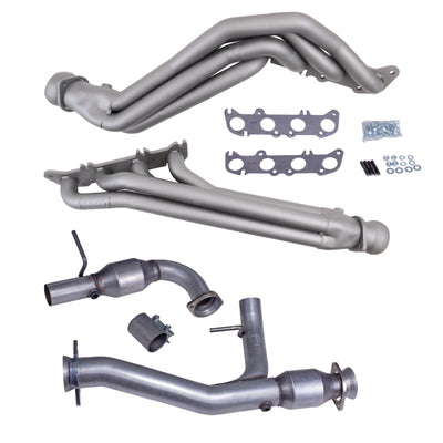 BBK 11-14 Ford F150 Coyote 5.0L 1-3/4in Long Tube Headers w/High Flow Catted Y-Pipe (Ti Ceramic)