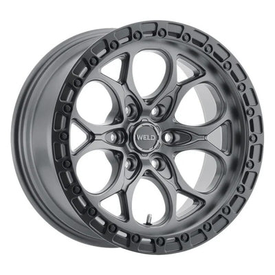Weld 17x9 Ledge 6 6x139.7 ET00 BS 5.00 Satin GUN / Satin BLK Ring 106.1